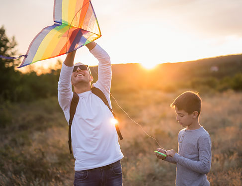 The joy of kite flying