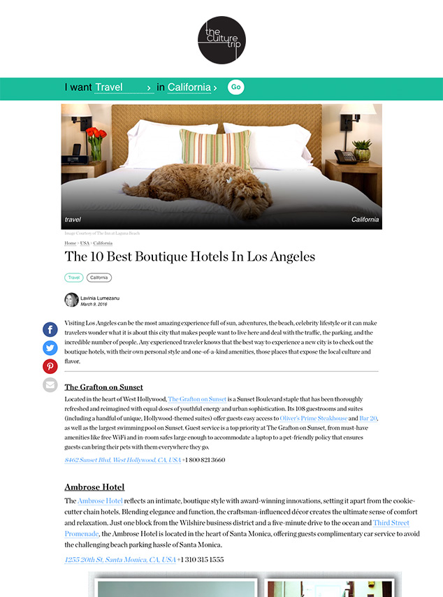 10 Best Boutique Hotels in Los Angeles