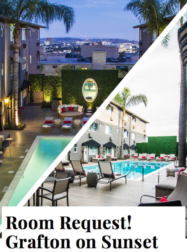 Room Request! Grafton on Sunset, A Restful Poolside Oasis in West Hollywood