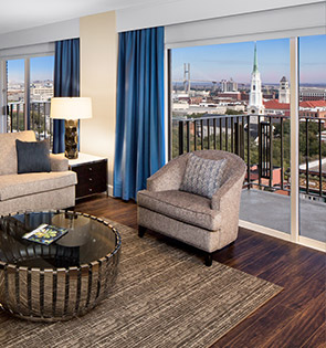 Skyline views from one of Savannah's tallest buildings