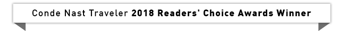 Conde Nast Traveler 2018 Readers' Choise Awards Winner