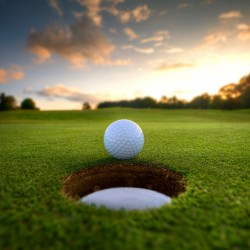 golf ball near hole